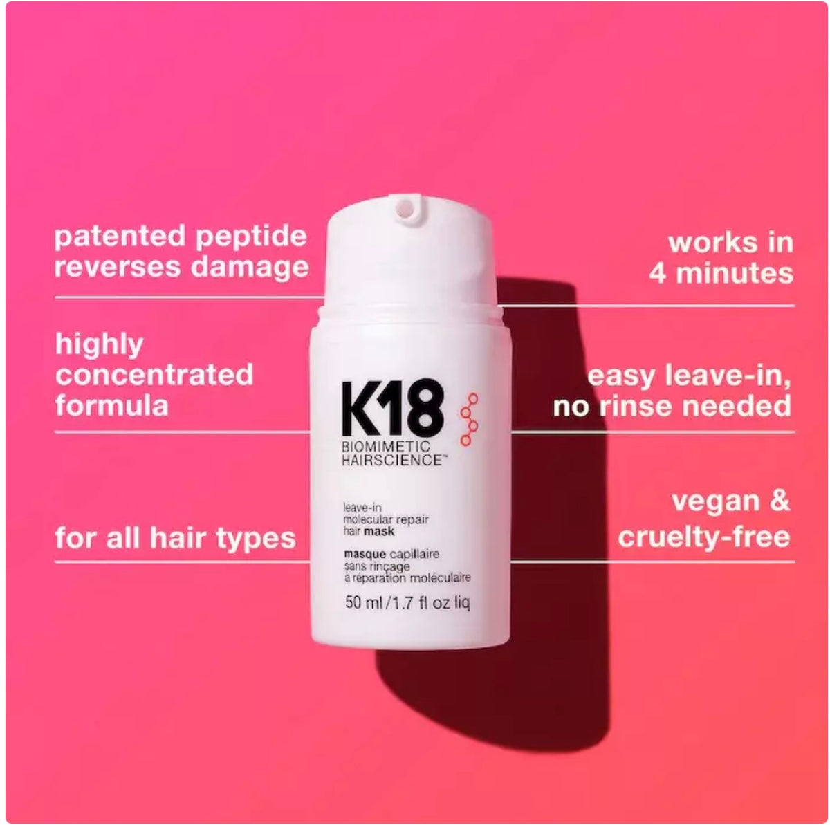 K-18 Leave-In Molecular Repair Hair Mask – Jackie Newbury Hair